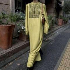 美品✨アメリ　ELFIN EMBROIDERY CAFTAN DRESS ロング Ameri（アメリ）の「ELFIN EMBROIDERY CAFTAN DRESS（ワンピース