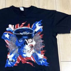 THUNDER plus スカルデザイン Tシャツ 黒 Lサイズ