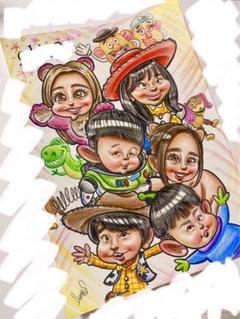 大好評☆世界で1枚のオーダーメイド似顔絵☆ハイクオリティver