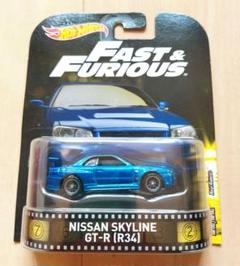 トミカ改造 日産 GTR R34 ワイスピ仕様 リアル化深リム ホット