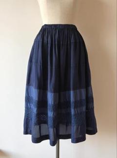 トリココムデギャルソン スカート ドット ネイビー AD2007水玉 M フリル COMME des GARCONS - tricot COMME des GARCONSトリコ