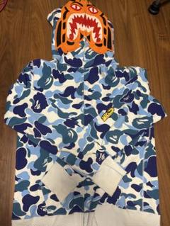 レア ape kaws コラボパーカー bape ☆激レア☆ KAWS × BAPE プルオーバー パーカー Lサイズ NAVY a