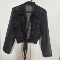 クロップドシアーシャツ　シースルー