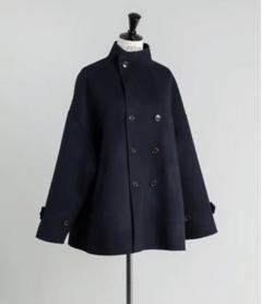 deres デレス ショートコート　ブラック　新品 Violetta / switch neck feather short coat（perl/midnight