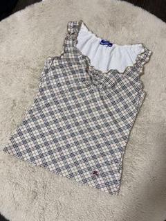 BURBERRY チェック ホースロゴ刺繍 タンクトップ 38 ホワイト ピンク BURBERRY チェック ホースロゴ刺繍 タンクトップ 38 ホワイト