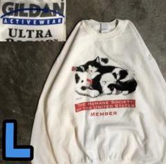 7T4822 GILDAN スウェット　オーバーサイズ　アニマル　古着