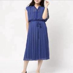 ANAYI シアーロングワンピース ドット プリーツ インナー
