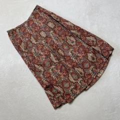 KEITH ミディ丈スカート ペイズリー柄 レーヨン混 秋冬 レディース 38