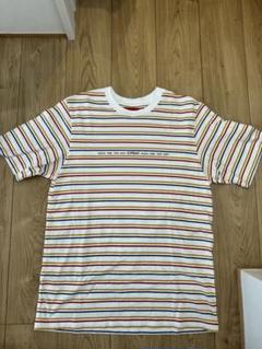 supreme tシャツ ボーダー　マルチカラー　M
