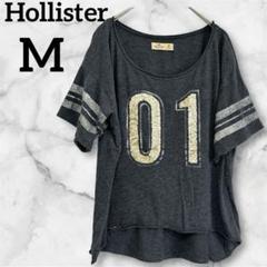値下げ歓迎✨ 【M】ホリスター　ダークグレー 01シャツ 半袖　トップス