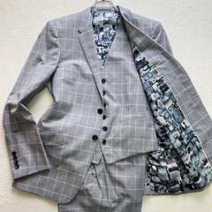 極美品　ポールスミス　スリーピース　ウインドーペン　REDA 裏地写真柄　M