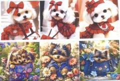 犬パネル生地　パネル生地　ハンドメイド　手芸