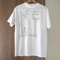 レア‼︎ 90s USA製 studio Q”猫と金魚鉢”アート Tシャツ 90s STUDIO Q 猫と金魚鉢 Tシャツ 激レア ''最高の個体'' - メルカリ
