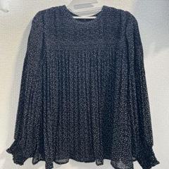黒ドット柄ブラウス 36/S