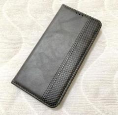 Android One S9 スマホケース 手帳型 シンプル ブラック