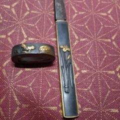 小柄 金象嵌 四分一銀 紙切 銘あり 江戸時代 本歌 m68709976519_1.jpg?1742294401