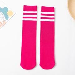 【ピンク】ラインソックス キッズ 女の子 靴下 原宿系 韓国風 運動会 衣装