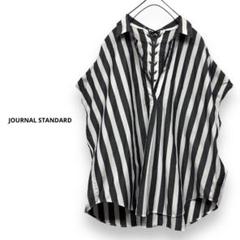 JOURNAL STANDARD ワイドロンストレースアップシャツ　ストライプ