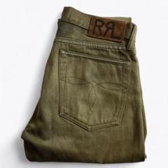 【usa製】RRL SLIM FIT BROWN JEANS ダメージ加工