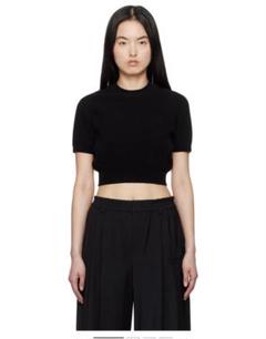 alexanderwang 半袖ニット 美品 アレキサンダーワン クロップド丈半袖ニット レディース