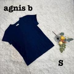美品❤️agnis b・アニエス/レディースTシャツトップス/紺色ブルー/サイズS