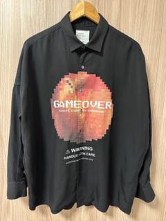 SHAREEF　シャリーフ　長袖シャツ☆フェイス　デカロゴ　ゆるだぼ ☆状態良品☆ シャリーフ FACE BIG SHIRTS 長袖 シャツ 紫 2