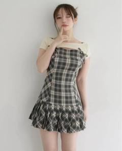 ANDMARY アンドマリー Karen check mini dress