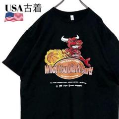 00s USA古着 バスケTシャツ 黒 XL ブラックtシャツ