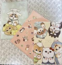 mofusand×サンリオキャラクターズ 手触りのいいクリアファイル 3点