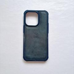 ONES iPhone14pro レザー 米軍　カバー　ケース　青