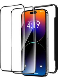 未使用⭐ iPhone 15 Pro用ガラスフィルム（2枚）ガイド枠付き