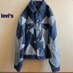 Levi's RED TAB リーバイス　パッチワーク　レザージャケットSサイズ リーバイスレッド Levi's RED ジャケット デニム ジージャン