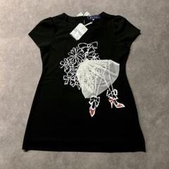 ms gracy ブラック フリル袖 Tシャツ 42 M'S GRACY ブラックフリルトップス 半袖 - メルカリ
