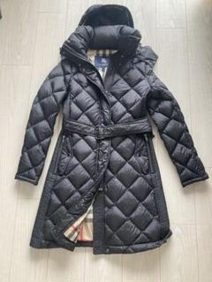 大きいサイズ⭐︎ バーバリー ロングダウンコート ノバチェック フード 2way 良品】Burberrys ロングダウンコート ノバチェック柄 白 大きめ