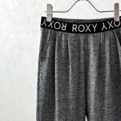ROXY リラックスパンツ ポケット付き ロゴプリント フィットネス ヨガ ジム