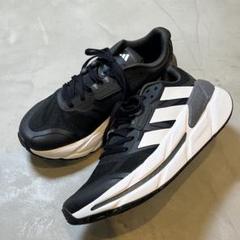 【中古美品】アディダス　ランニングシューズ アディスター3 ブラック adidas - 【中古美品】アディダス ランニングシューズ アディ