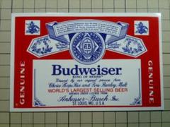 正規品 Budweiser ステッカー 132×85mm 当時物 バドワイザー