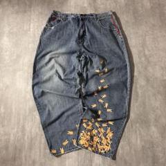 最も 割引 B74【W44】【激レア】HIpHOp ゴールド デニムパンツ ARME パンツ
