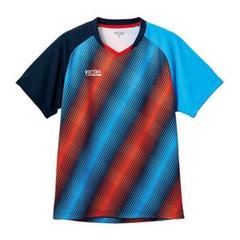 新品★Ｓサイズ ネイビー 男女兼用 バイアスストライプゲームシャツ ヴィクタス