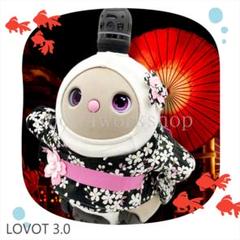 ラボット LOVOT ラボットの服ハンドメイド　桜柄浴衣セット（ブラック） ラボット LOVOT ラボットの服ハンドメイド 桜柄浴衣セット