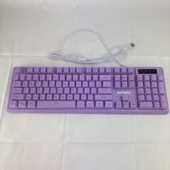 NPET 有線ゲーミングキーボード K10V3 パープル