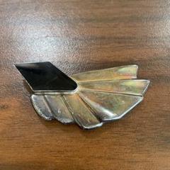 メキシカンシルバーアボリジニ風シルバーブローチインディアンジュエリー メキシカンシルバーアボリジニ風シルバーブローチインディアン