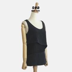 【sea NEW YORK】 シルク素材 切り替え ティアードタンクトップ