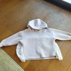 @フリル付きライトピンクパープルパーカー 100　THE SHOP TK