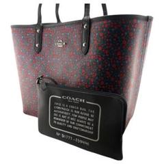 COACH コーチ トートバッグ 黒 リバーシブル 花柄 #B-19 - メルカリ
