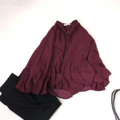 シュガースプーン◇2WAY スキッパーブラウス/半袖～五分袖『F』レッド系