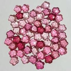 花型　55個　ローズグラデーション 手染めビーズ アクリルビーズ