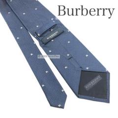 Burberry バーバリー ネクタイ ドット ホース 柄 ネイビー