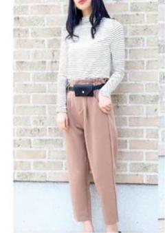 新品♡ウエストポーチ付きベルト&テーパードパンツ♡トヨミー