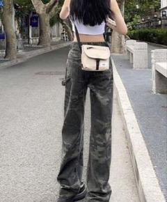 迷彩柄 カジュアルパンツ サイドポケット付き